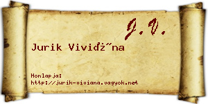 Jurik Viviána névjegykártya